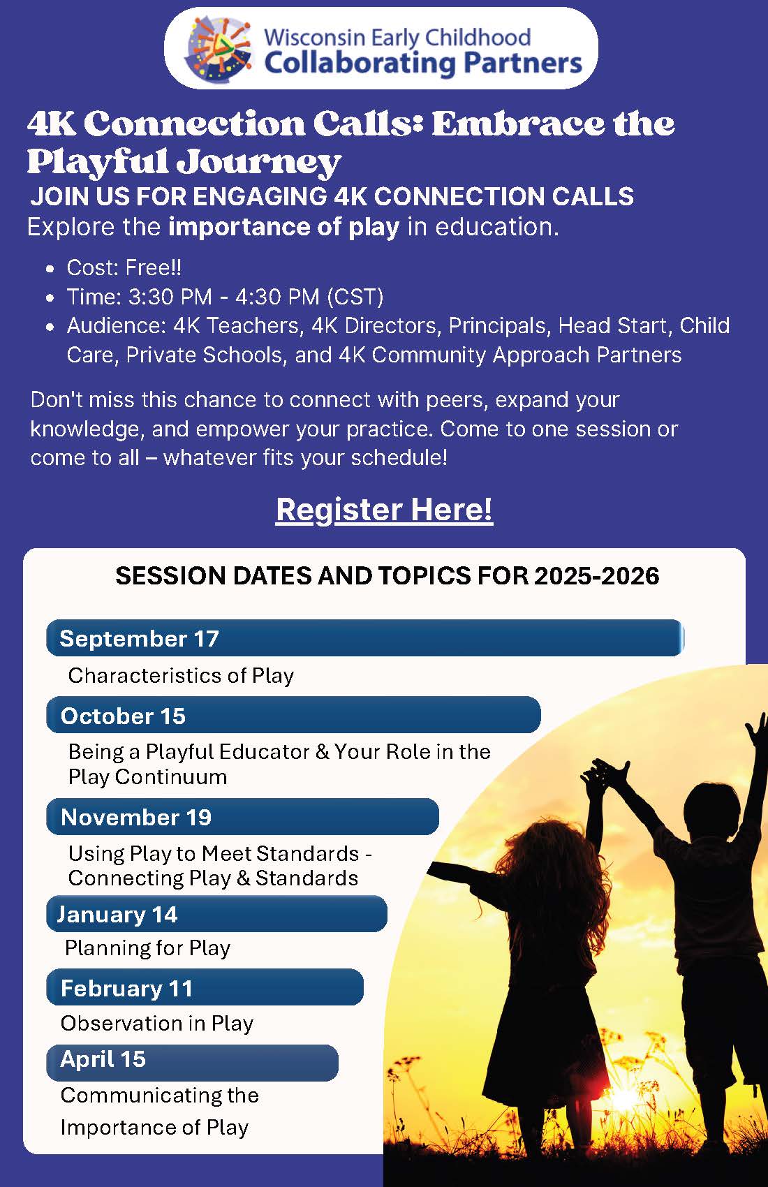 Flyer - Join Us for 4K Connection Calls 2025-2026